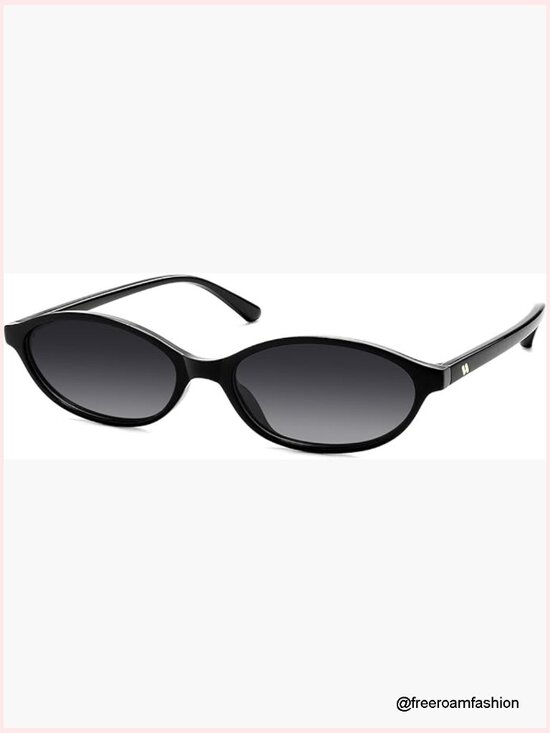 Retro Oval Polarized Sunglasses - 90s Y2K Cat Eye